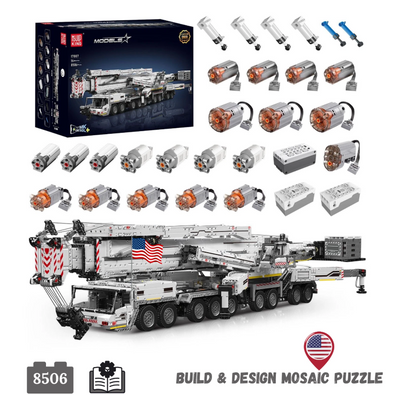 Mould King 17007-17008 RC Liebherr LTM 11200 Crane Truck 8506PCS Technic