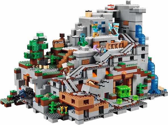 2688PCS Miniecraft The Mountain Cave Compatible 21137